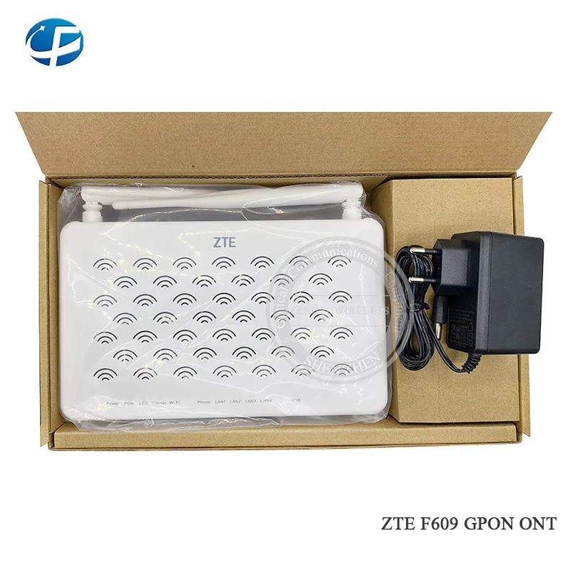 ZTE GPON ONU Оптический Терминал F609 FTTH 4GE все гигабитные универсальные оптические Cat + 1