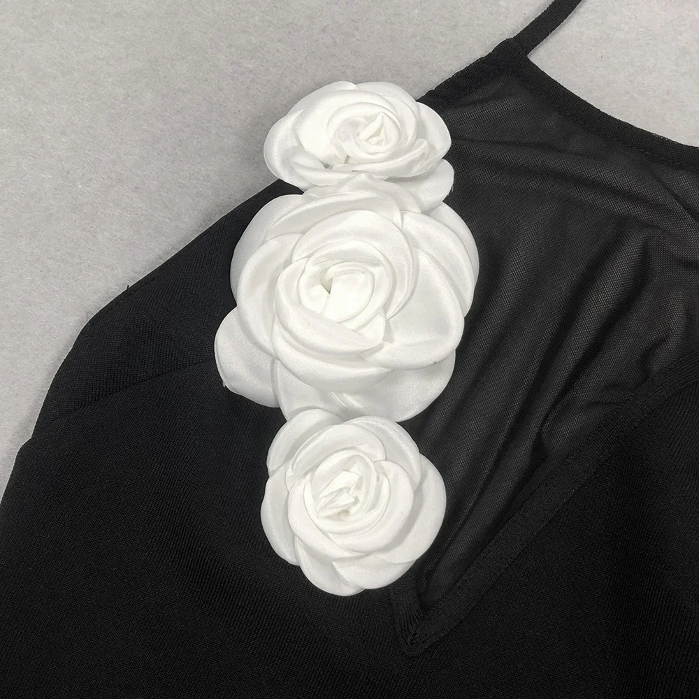 2024 новое летнее женское сексуальное сетчатое платье без рукавов с открытой