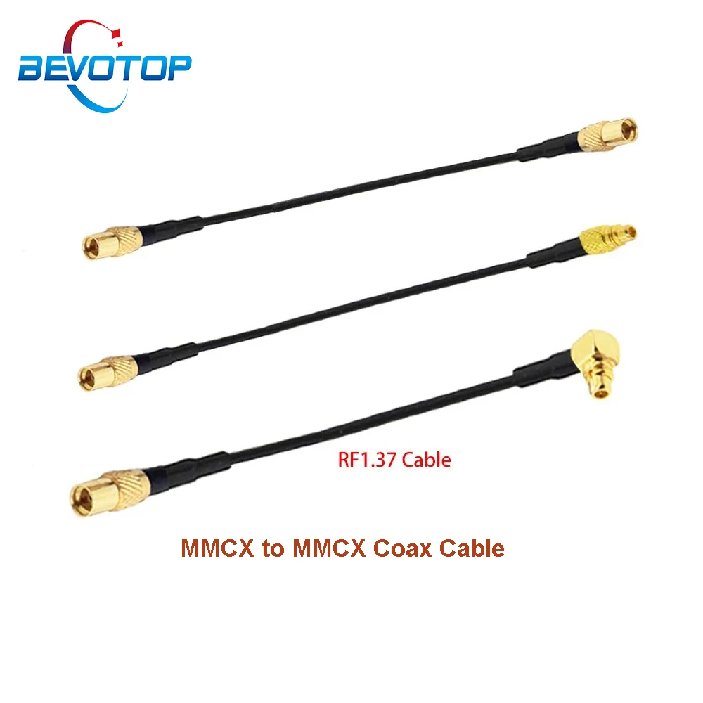 1 шт. штекер MMCX к гнездовому разъему MMCX RF1.37 коаксиальный кабель Pigtail RF Удлинительный шнур Перемычка 50 Ом 5 см-50 см