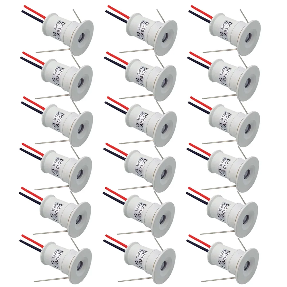 

Silver Black White Shell LED Spotlight Dimmable 1W DC12V Downlight Recessed Ceiling Lamp Kitchen Cabinet Lights Staircase Light