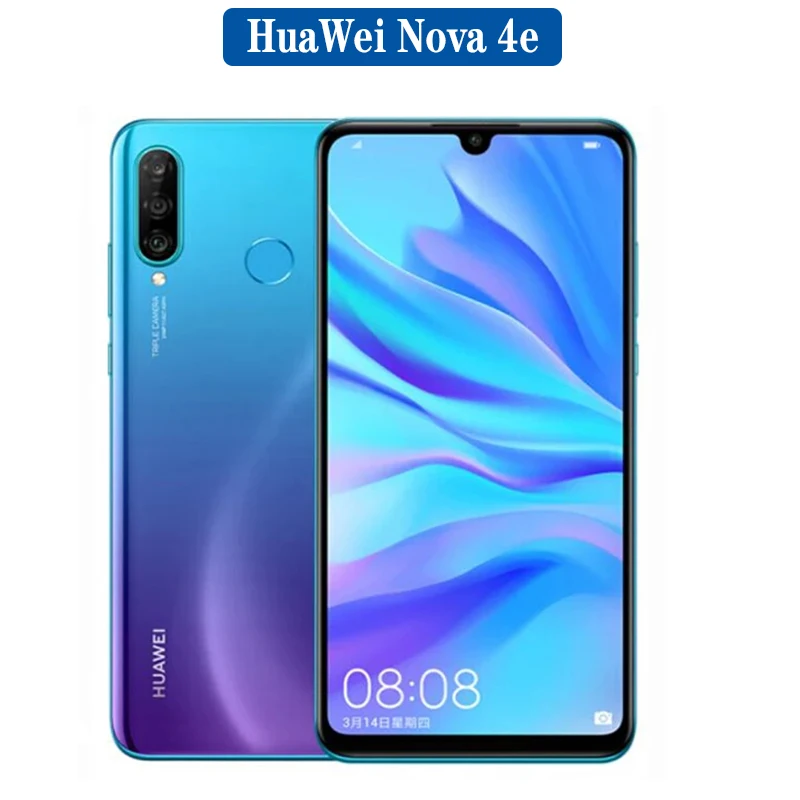 Huawei P30 Lite Nova 4e 4G телефон экран 6 15 дюймов Android 9 0 Kirin 710 4 Гб ГБ ОЗУ 128 ПЗУ 3340 мАч камера