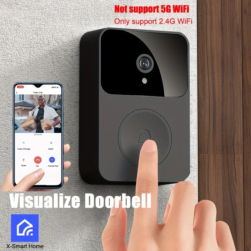 

1 Pack, Video Doorbell Wireless Smart Camera Visual Smart Doorbell Wireless Network Camera, Mobile Phone Monitoring Two-way Call