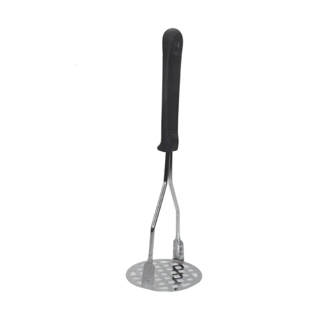 

Stainless Steel Potato Masher Fruit Masher with Black Handle Kitchenware Tools Kitchen Accessories