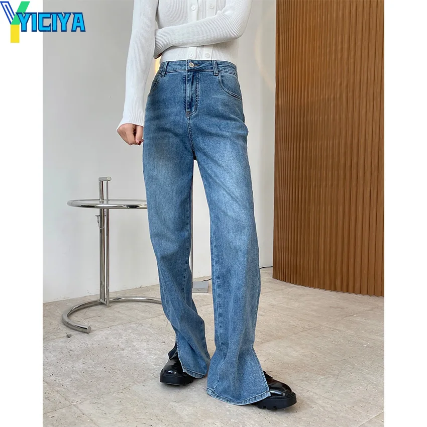 

YICIYA Jeans Women Long Jeans Fashion Street