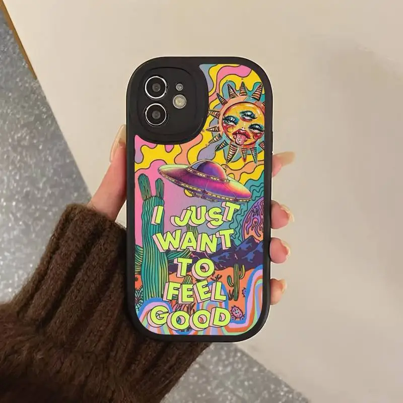 Colourful Psychedelic Phone Case Hard Leather Phone Case For iPhone 14 13 12 Mini 11 14 Pro Max Xs X Xr 7 8 Plus 6 6s
