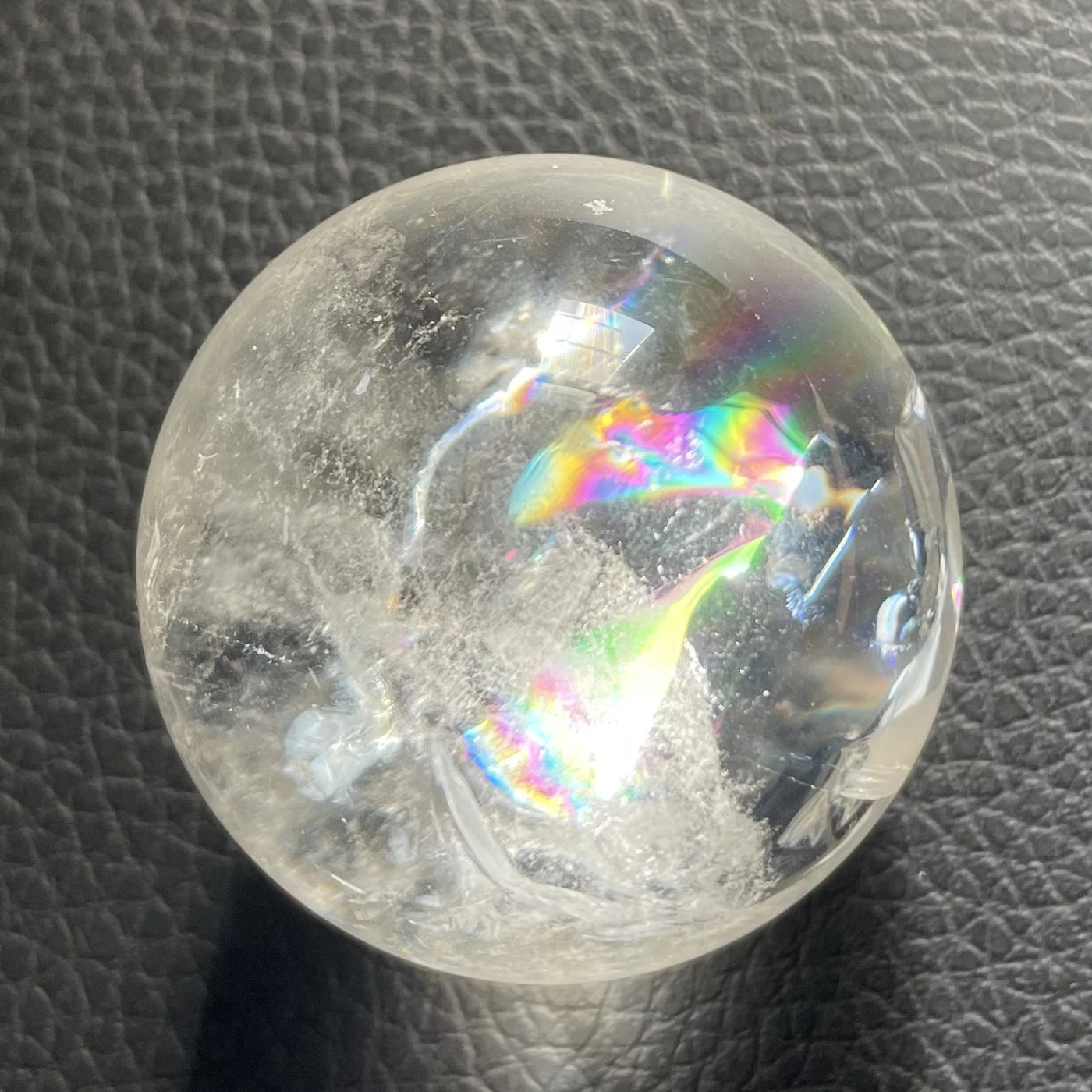 138 г натуральный камень Радужная Сфера прозрачный кварцевый шар полированный хрустальный шар рейки лечебный подарок декор для комнаты Y76