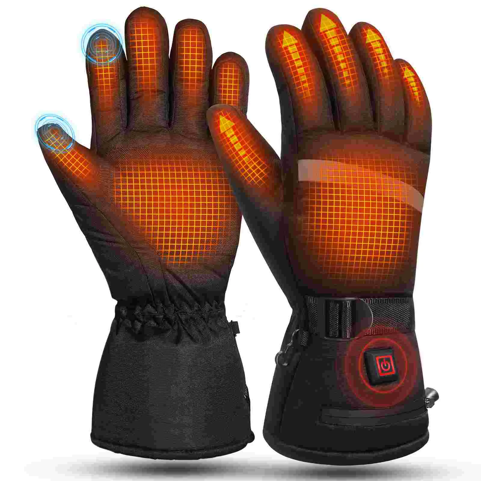 

MOVTOTOP 1 пара перезаряжаемых 3-уровневых лыжных зимних подогреваемых