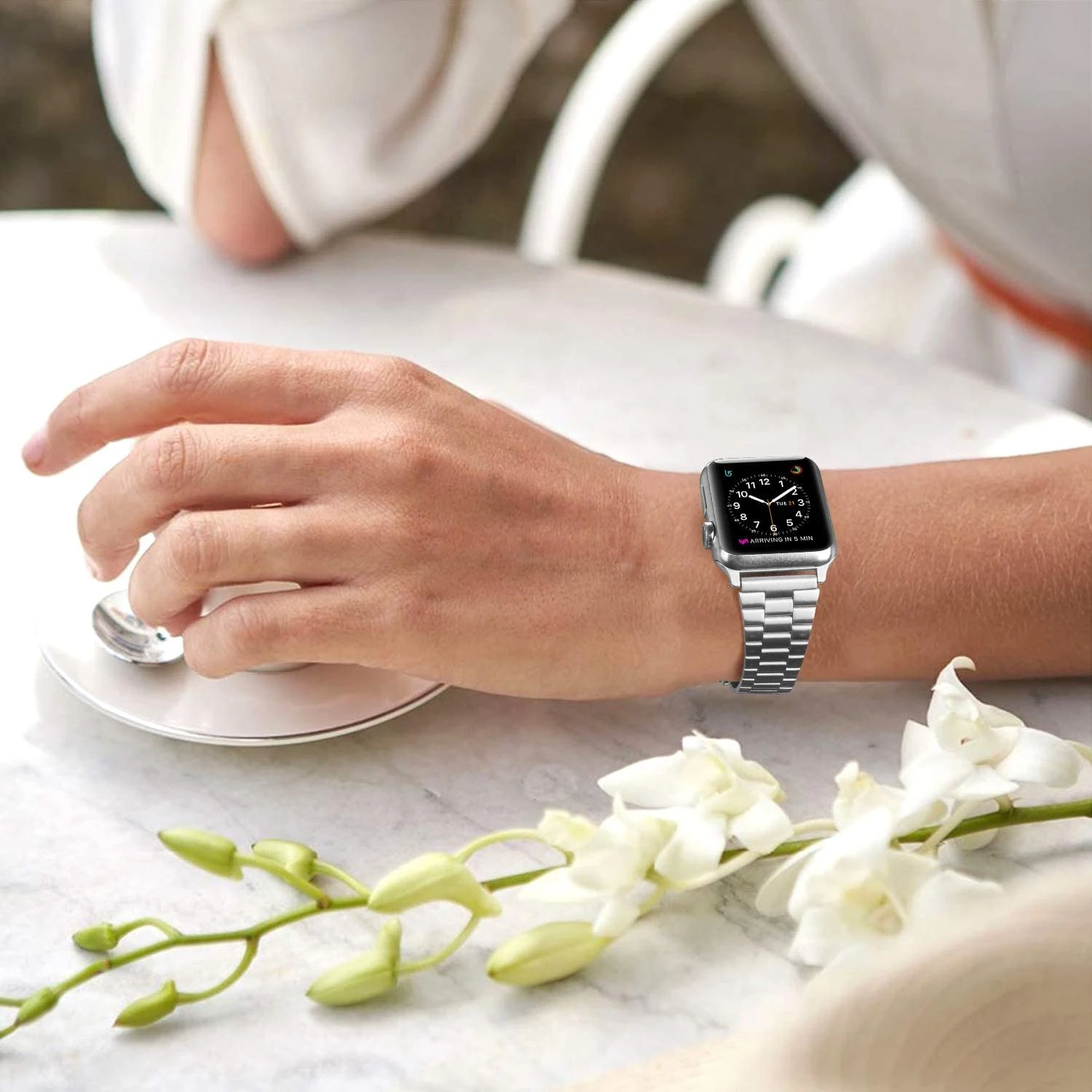 Ремешок из нержавеющей стали для Apple Watch 8 7 6 5 4 3 2 1 40 мм 44