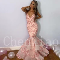pink evening dress flower sweetheart trumpet exquisite all age court train sleeveless formal evening floor length valentines day