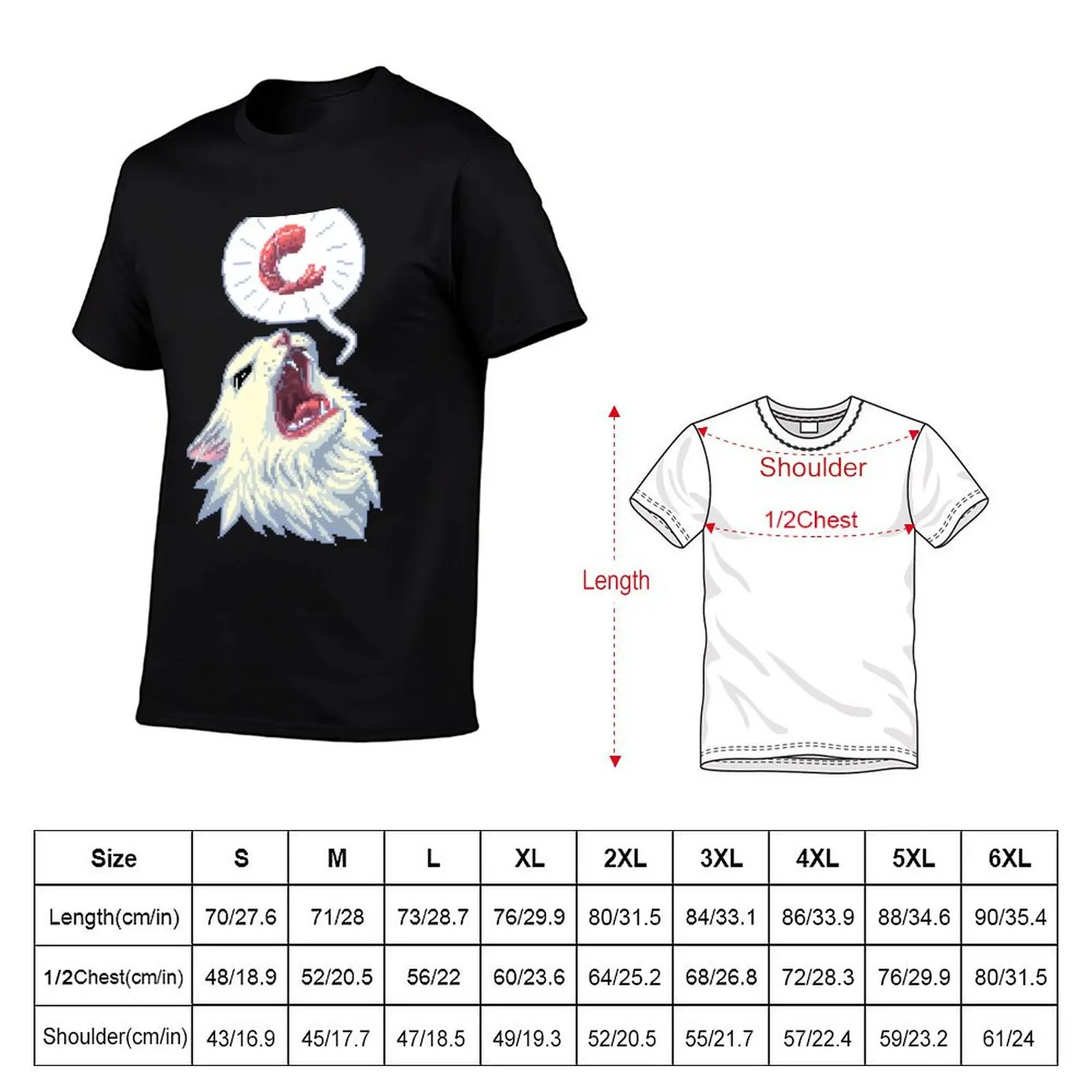 Фото 8-bit Shrimpin' Thurston the cat T-Shirt Классическая хлопковая футболка с круглым вырезом №2