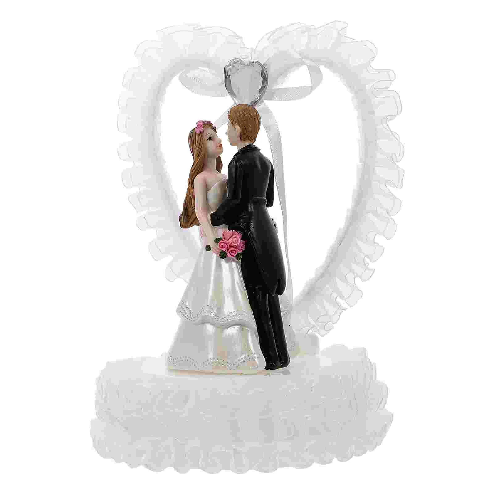 

1Pc Bride Groom Statue Ornament Valentine's Day Decor Cake Decor for Party Decor