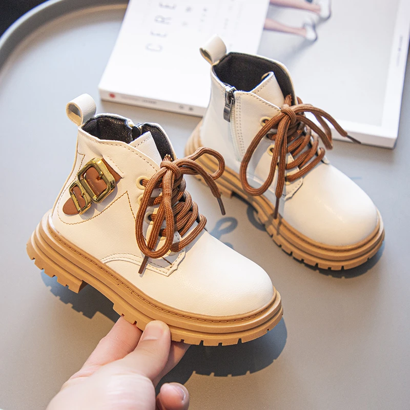

Fashion Boots Girls Shoes Platform Leather Autumn Children Casual Shoes Kids Sneakers Comfortable Girls Boots Free Shipping