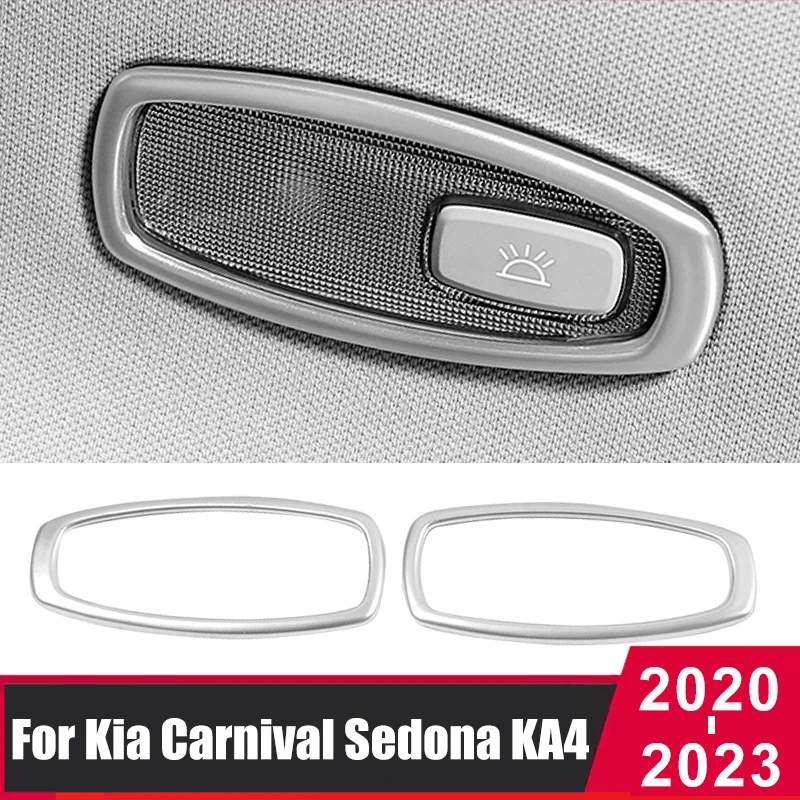 

For Kia Carnival Sedona KA4 2020 2021 2022 2023 Interior Third Row Car Roof Reading Light Lamp Trim Cover Frame ABS Accessories