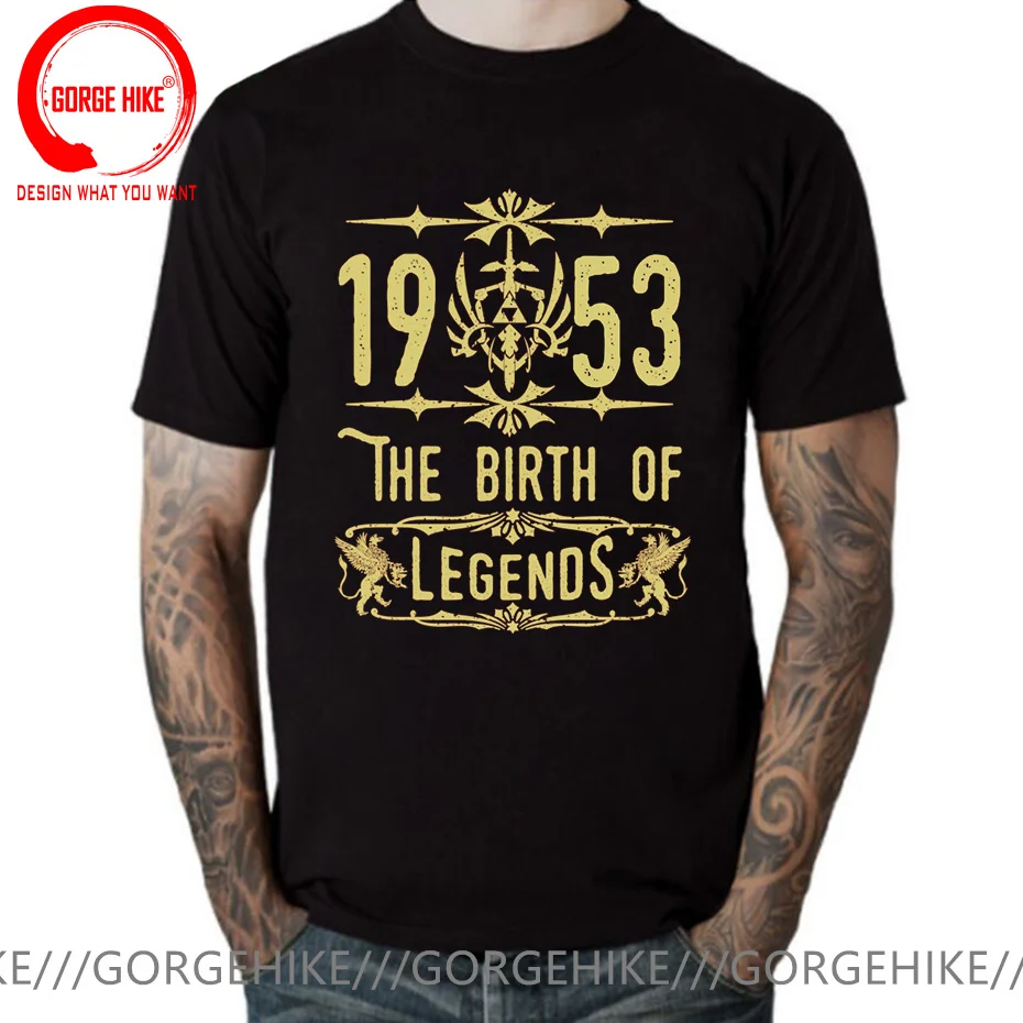

Винтажная Футболка 1953, сделано в 1953 году, 70-летие, ретро, Золотая версия, футболка, 1953 год рождения, топы, футболка с родителями