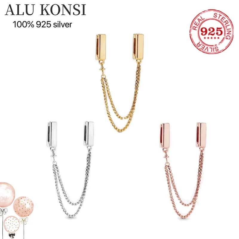 

Цепочка женская из серебра 925 пробы с бусинами-шармами