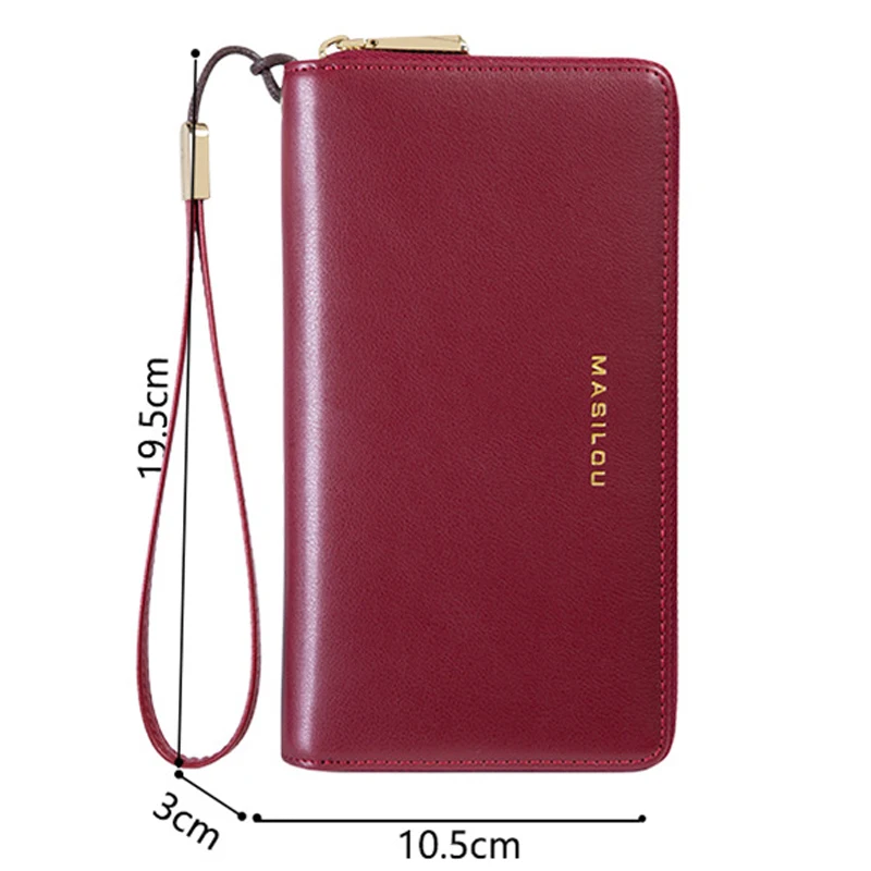 Cow Leather Card Wallet Luxury Zipper Business Credit Card Holder Custom Solid Passport Coin Fashion Women's Purse Bag 2023
