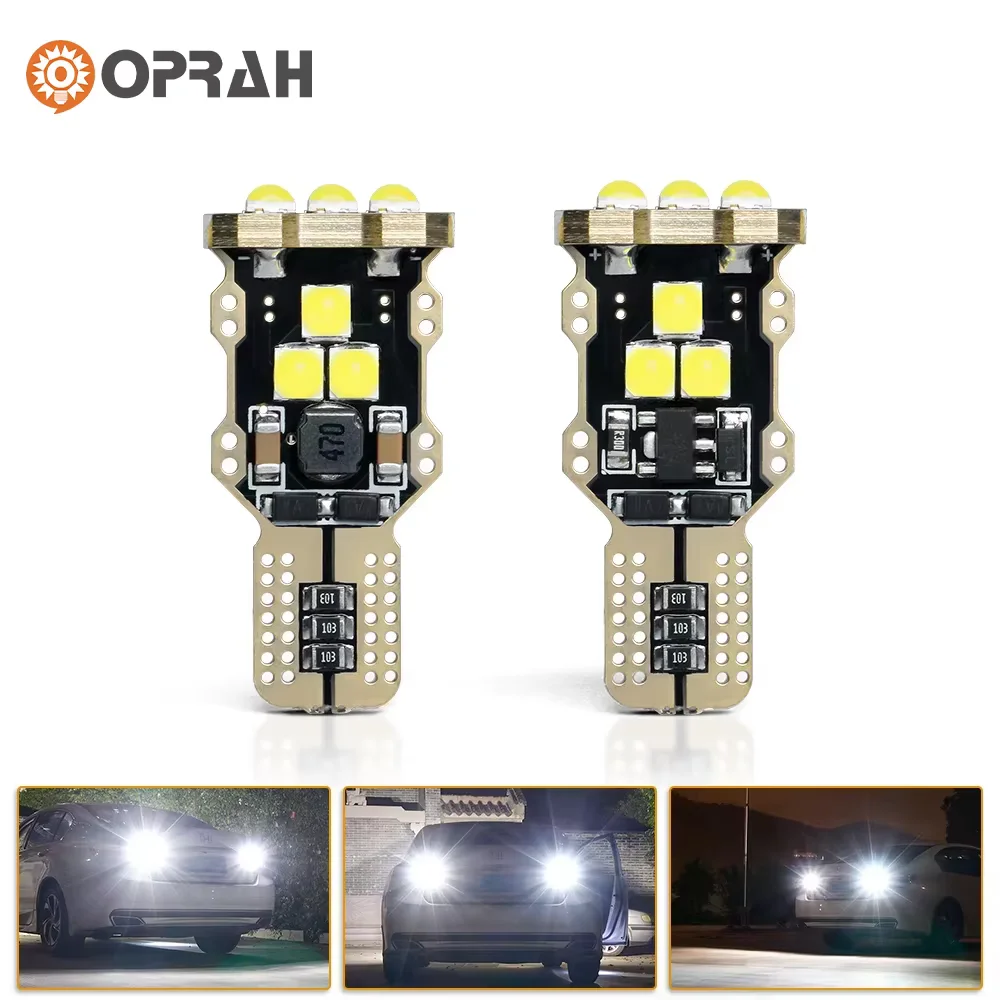 2 шт. T15 W16W светодиодная лампа Canbus без ошибок 3030 9SMD фонарь заднего хода