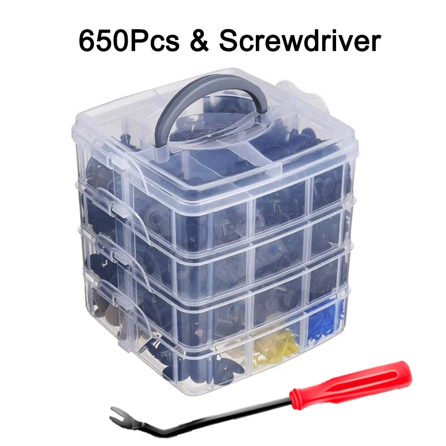 

Besper 50-650 шт., зажим для автозастежки, смешанный фиксатор кузова автомобиля, заклепка, бампер, комплект креплений панели обшивки двери