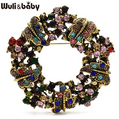 Wuli&baby сверкающий венок брошь