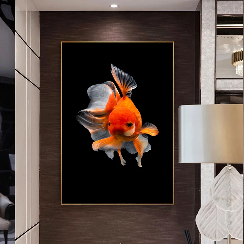 

Abstract Goldfish Canvas Prints Starter Painting Posters and Prints Bedroom Home Decor Animal Wall Art Pictures Living Room
