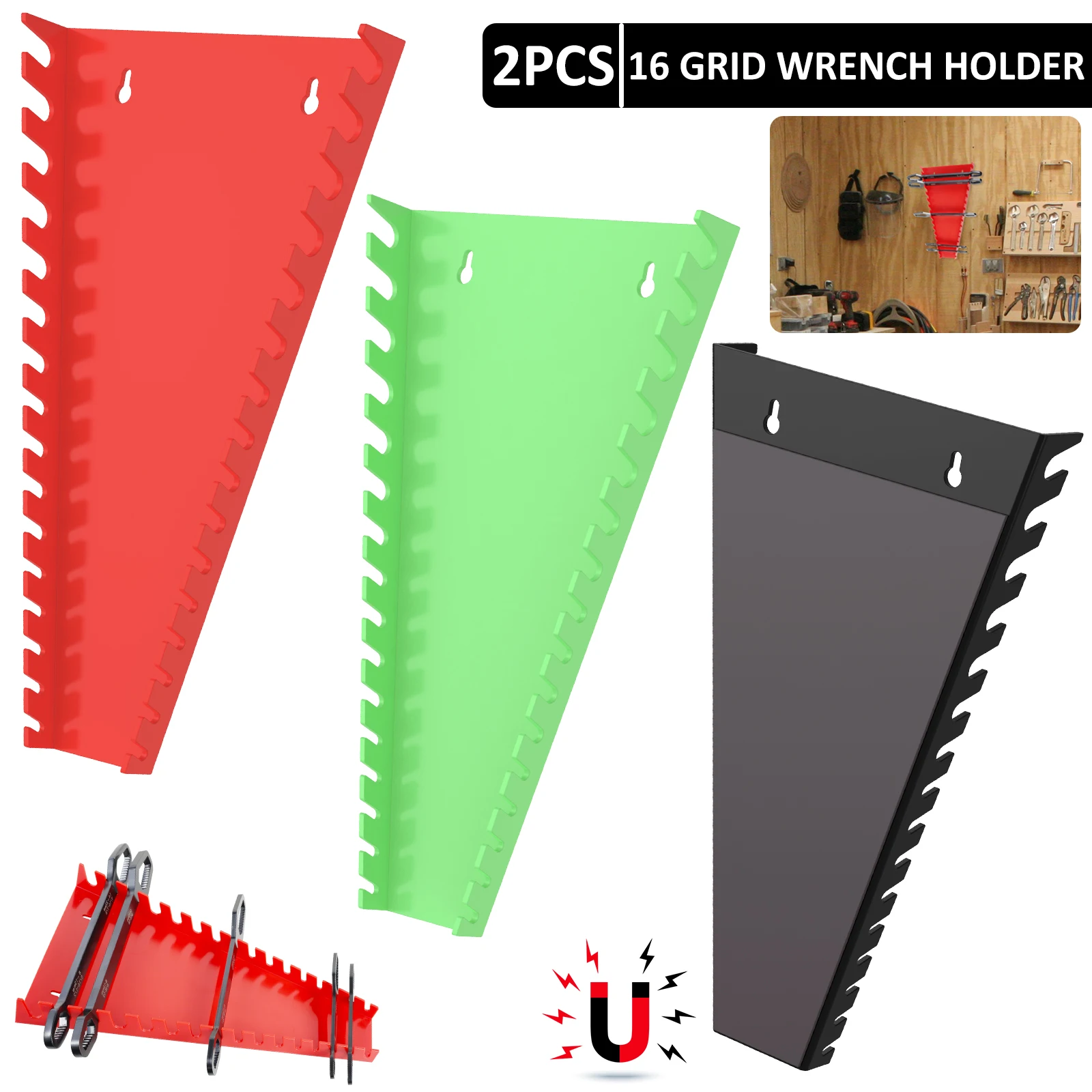 

2 шт., магнитный держатель для гаечных ключей, 32 дюйма