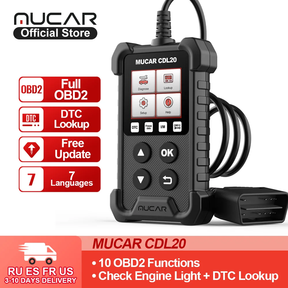 MUCAR CDE900 MUCAR CDL20 Lifetime Free Obd2 Car Auto Diagnostic Tools OBD2 Scanner Automotivo Code Reader Check Engine PK ELM327