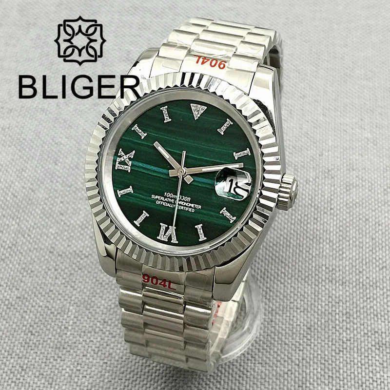 

Часы мужские с зеленым циферблатом, 36/39 мм, NH35