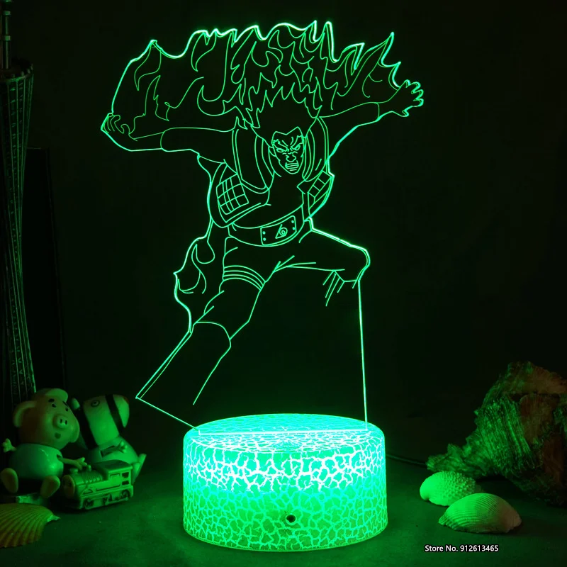 

Ночник в японском стиле аниме Наруто, светодиодный светильник 3D для спальни, сна, рождественский подарок, прикроватная лампа