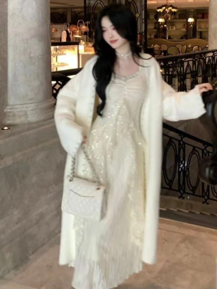 Платье-миди женское кружевное в стиле пэчворк