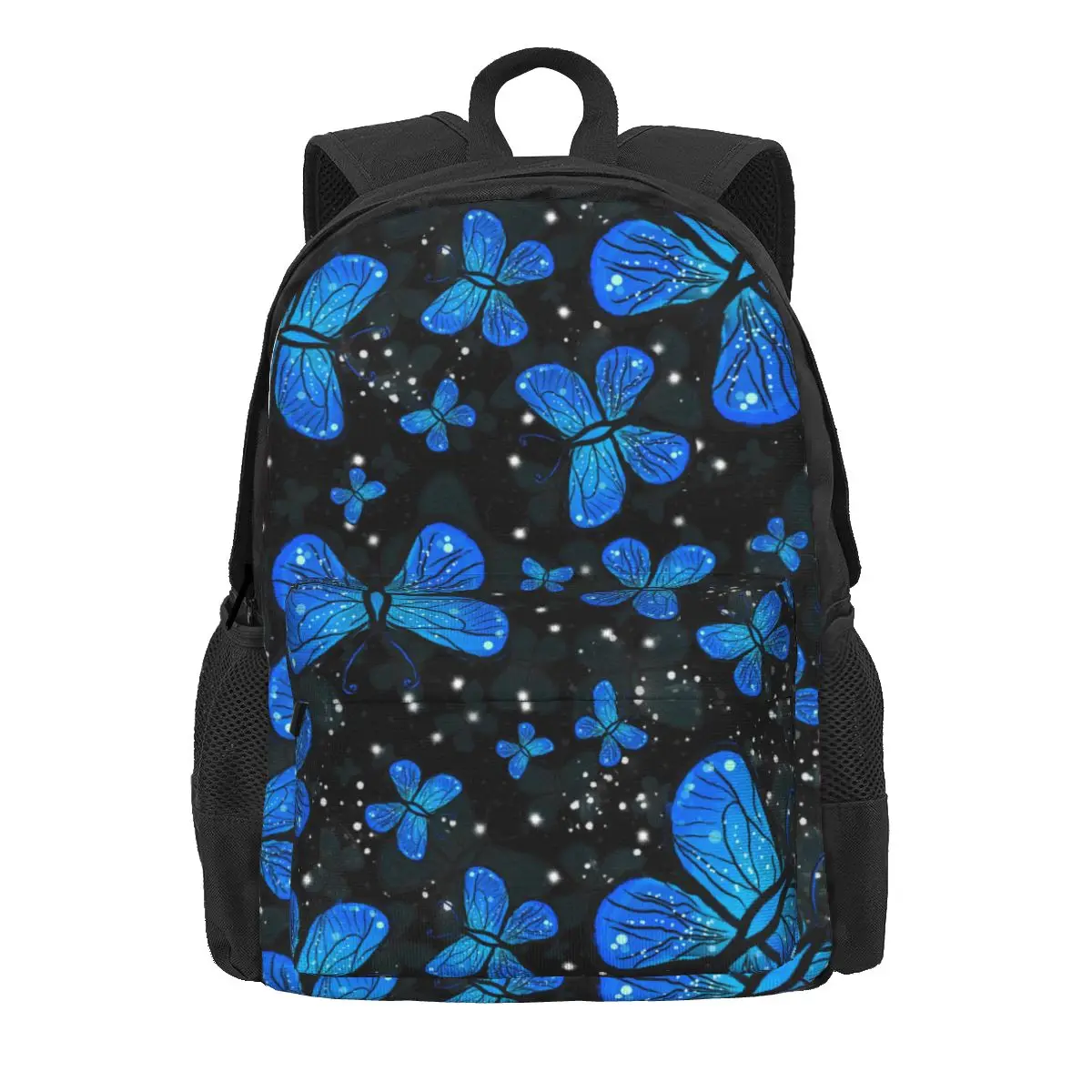 

Blue Butterfly Colorful Women Backpack Classical Children School Bag Computer Rucksack Kids Large Capacity Shoulder Bag