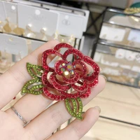 hollow out rose flower brooches for women weddings party casual brooch pins gifts