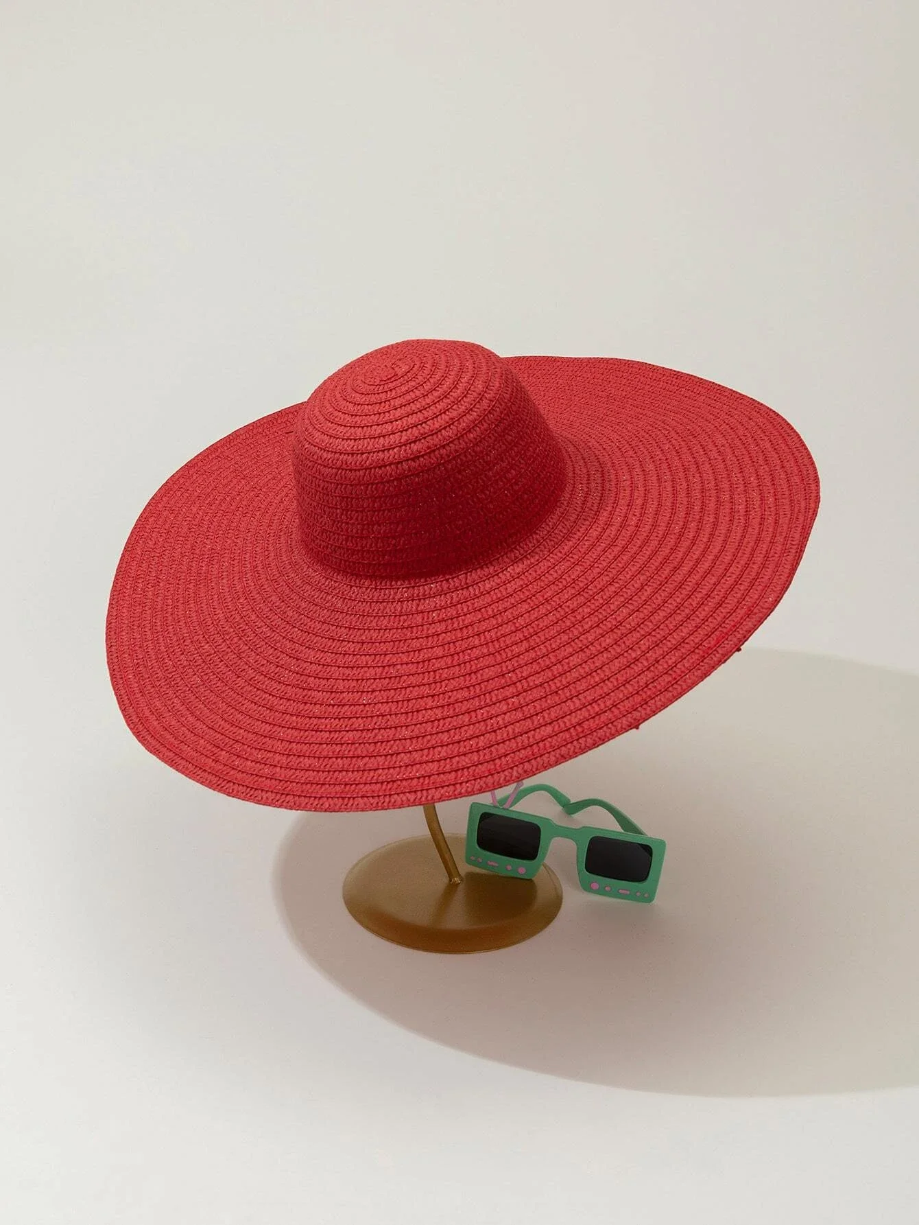 

Toddler Kids Solid Wide Brim Straw Hat