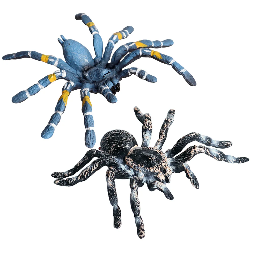 

Модель искусственного паука 2 шт., мини-модель животного, развивающая игрушка для дома, офиса, сада