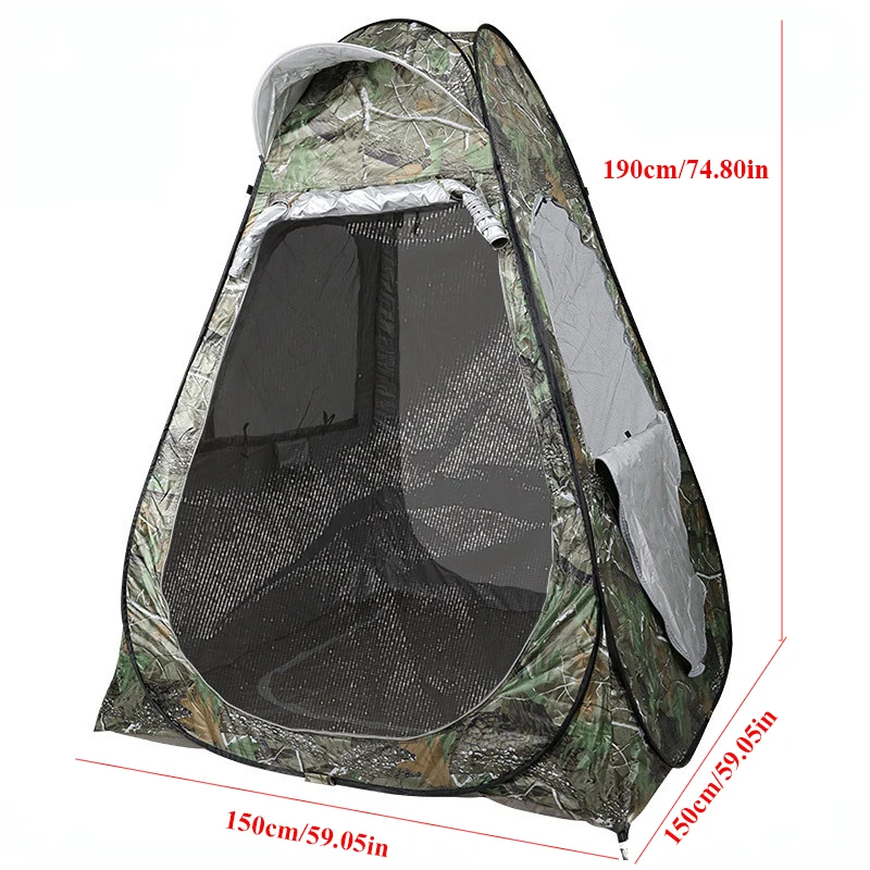 Камуфляжная рыболовная палатка 2 двери 4 стороны сетка для 1 человека защита от
