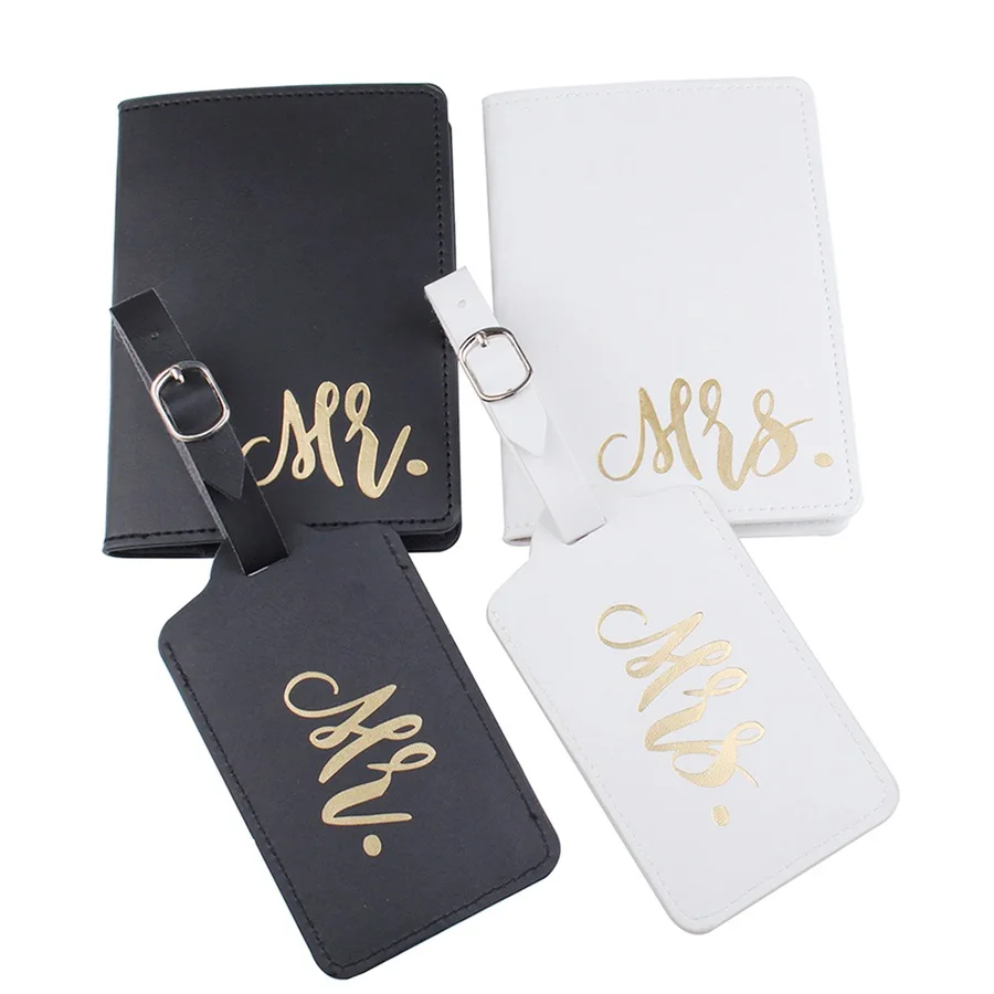 

1pc/4pcs Suitcase Embroidery Passport Covers Luggage Tags Bag Pendant Travel Accessories Name ID Address Wedding Invitation