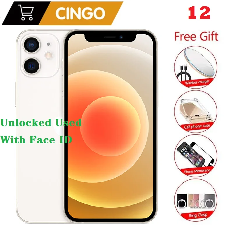 

Оригинальный Смартфон Apple iPhone 12, телефон с диагональю 6,1 дюйма, 4 Гб + 64/128/256 ГБ, IOS A14, Bionic, Hexa Core, двойная камера 12 МП, функция распознавания лица, ...