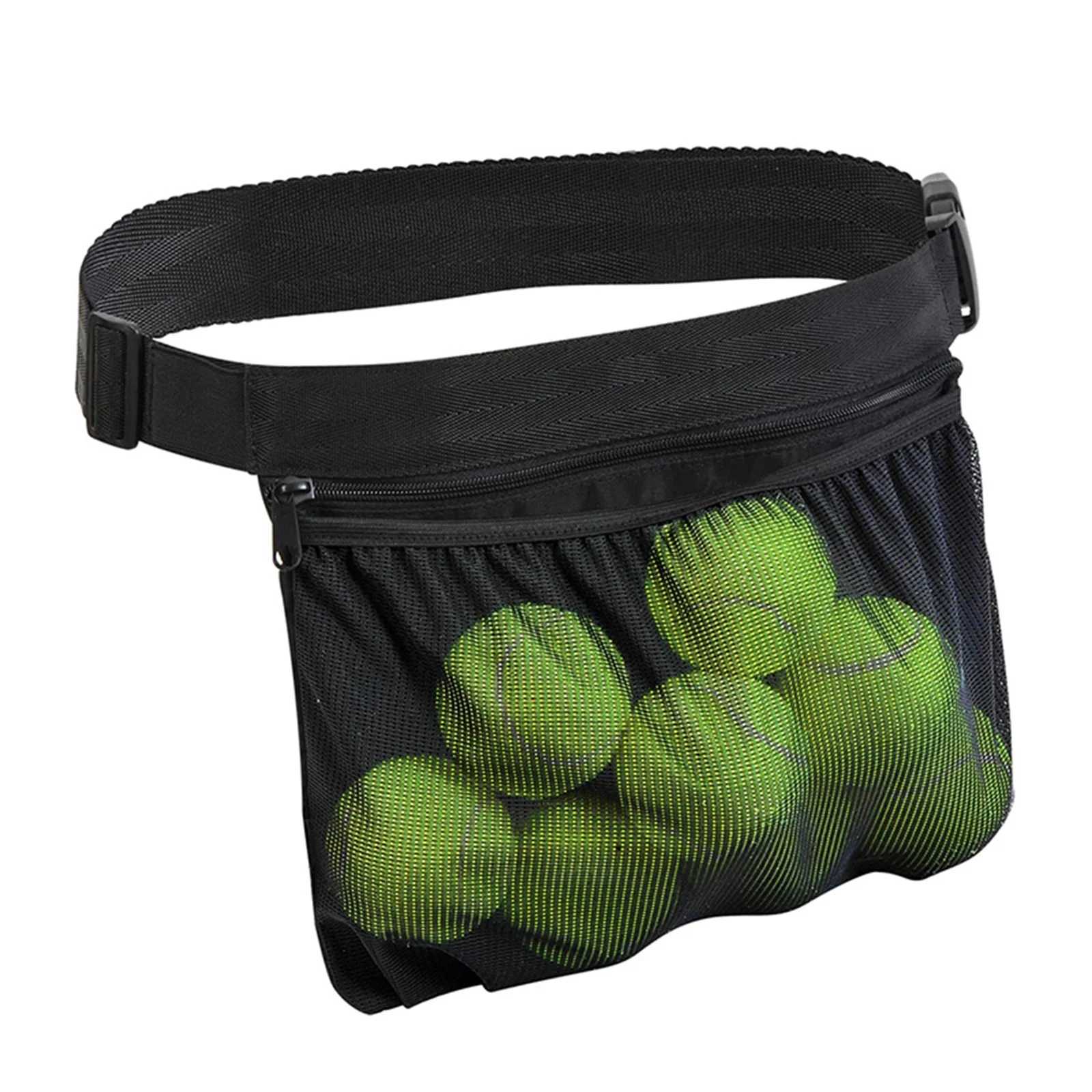 Tennis Ball Holder Pickleball Band Pouch Mesh Storage Bag Sports Accessory for Women Men and Teens