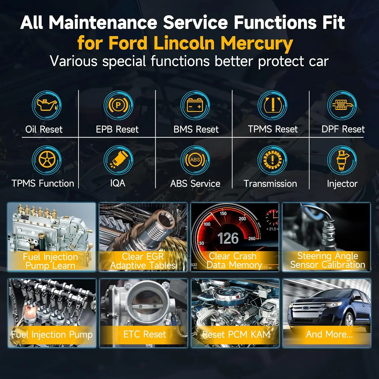 Диагностический сканер ANCEL FD700 OBD2 для полного системного сканирования Ford с