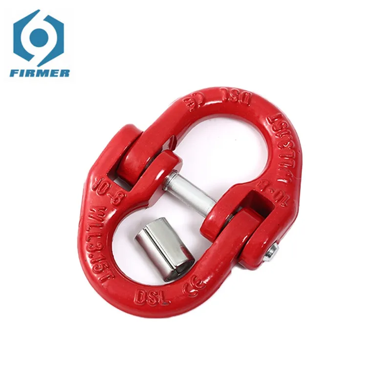 

Alloy Steel Double Ring Butterfly Buckle Iron Steel Chain Lifting Sling Joint High Strength And High Temperature Resistance