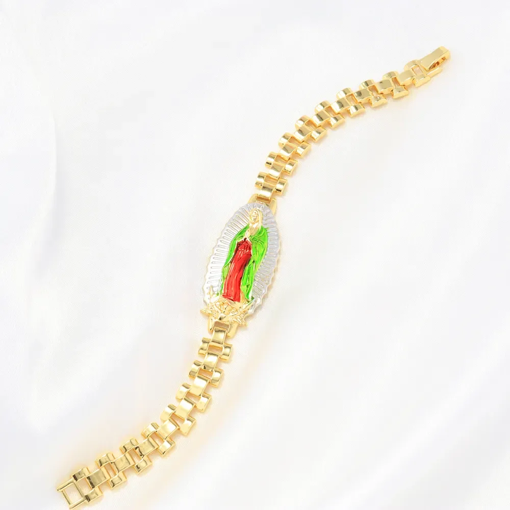 Лидер продаж латунный золотистый ламинированный браслет-цепочка 3 тона для