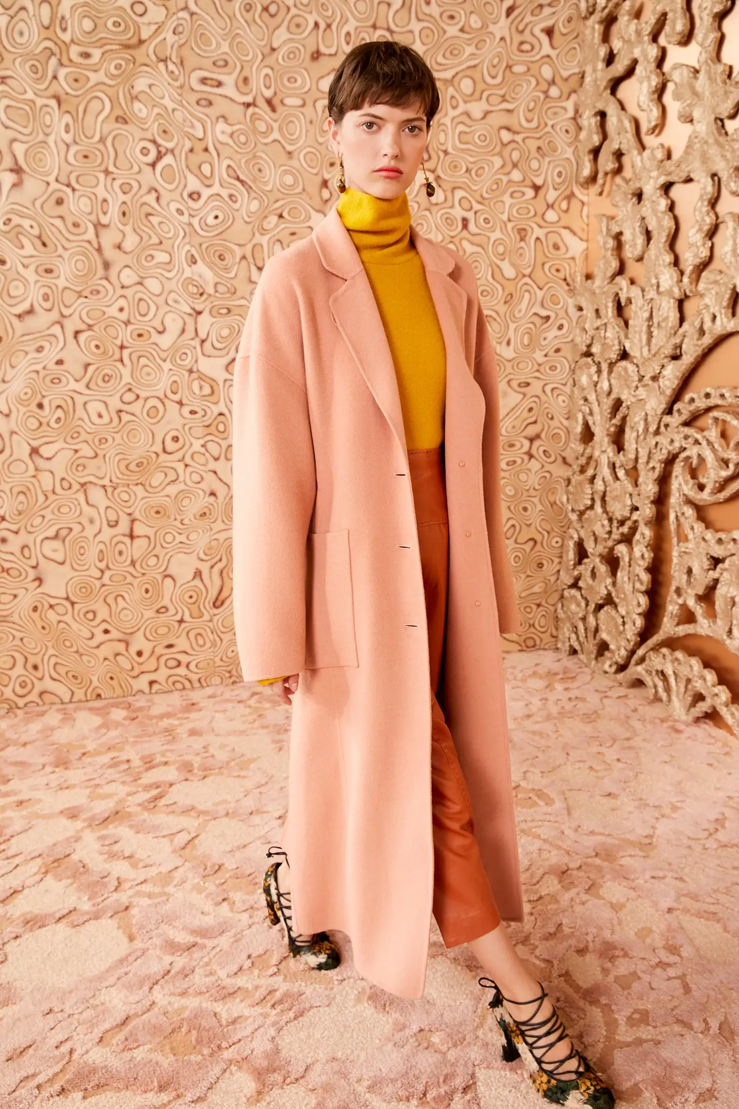 2025 модное новое шерстяное пальто Ulla Johnson женский длинный стиль