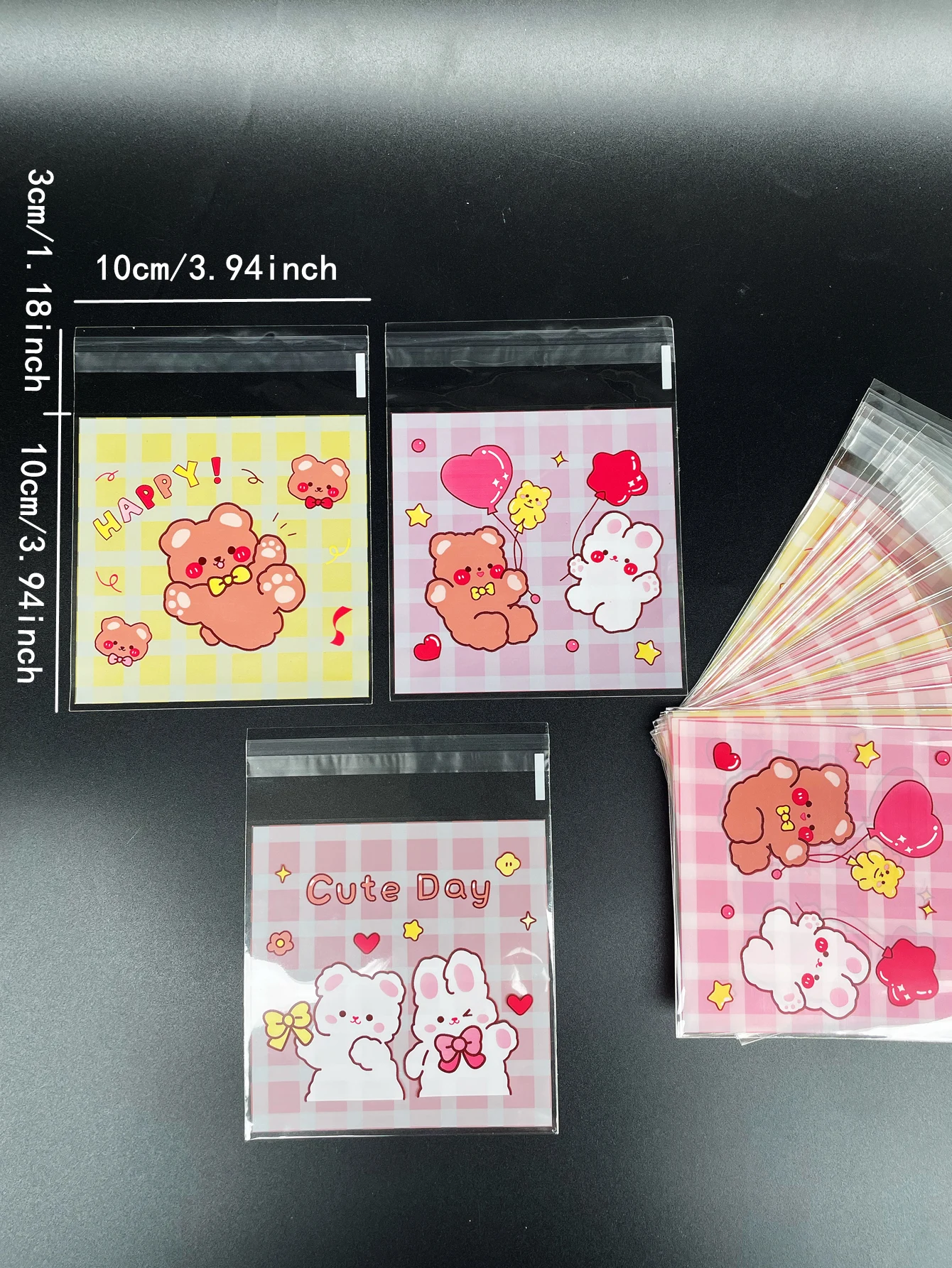 

Прозрачные самозапечатывающиеся пакеты с медведем и кроликом