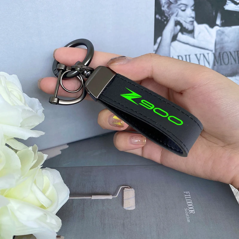 

For Kawasaki Z750 Z800 ZR800 Z1000 SX Z1000SX ZR1000F Z 750 Ninja 1000 Top leather Printed Metal Keychain