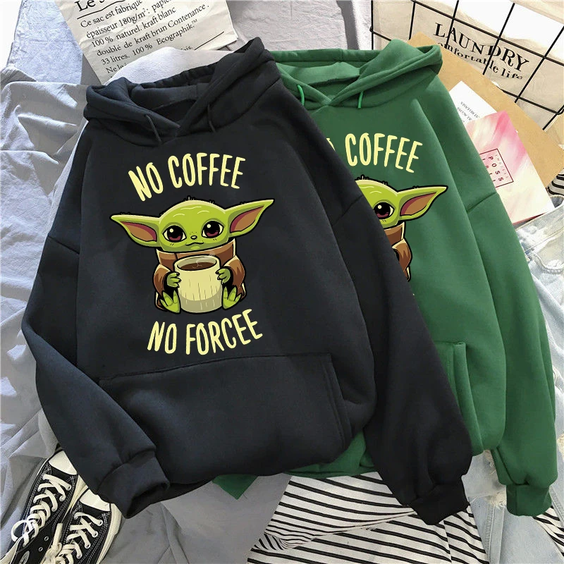 

Disney Women Hoodies Mandalorian Baby Yoda Graphic Hoodies Cartoon Tops Long Sleeve Pockets Sweatshirts Fashion Hooded Women