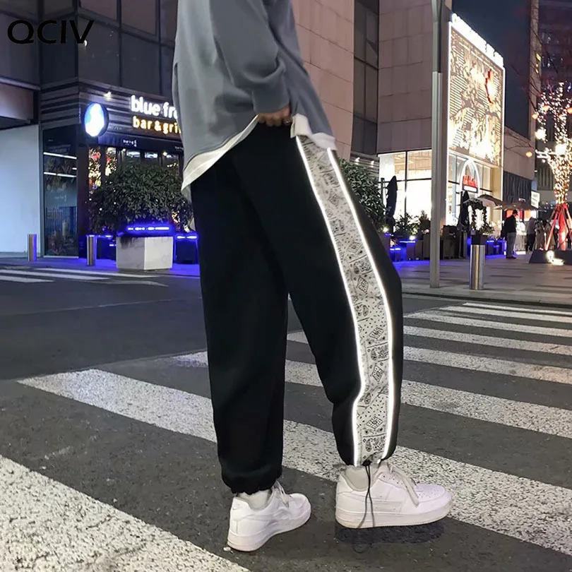 

Reflective Men's Sweatpants Paisley Jogger Bandana Print Jogging Sports Pant Tracksuit Trousers Sportswear Patchwork Clothes