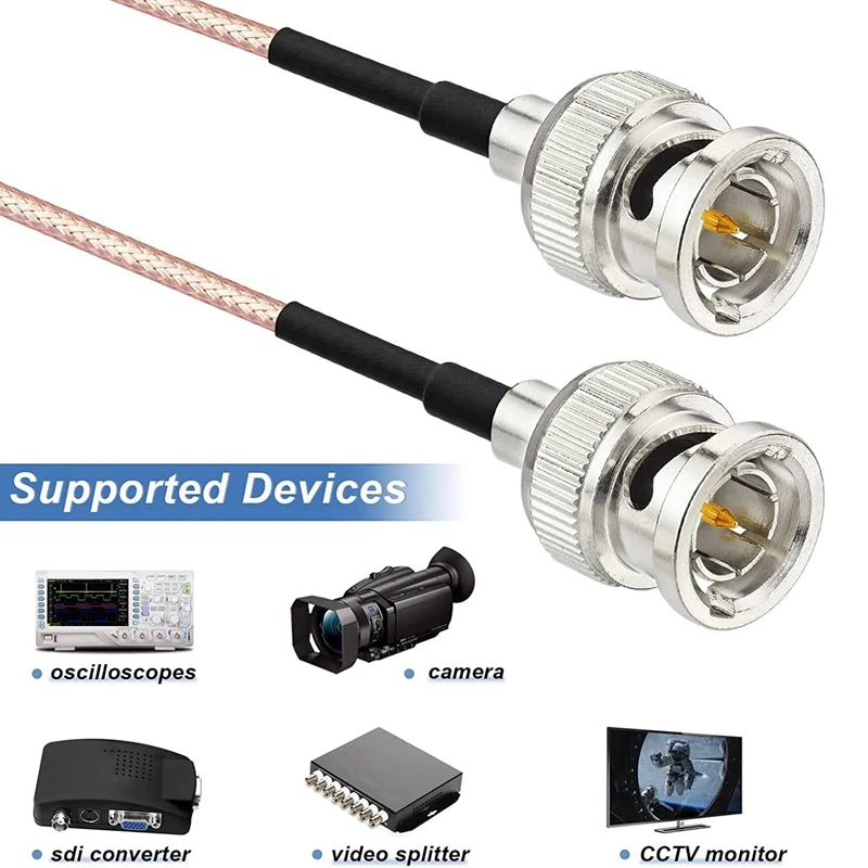 4Pcs 3G HD SDI Cable BNC Cable 30Cm 75 Ohm For Cameras BMCC Video Equipment Supports HD-SDI 3G-SDI 4K 8K Video Cable images - 6
