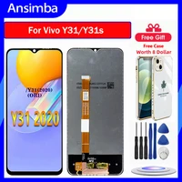 ansimba black 6 58 inch for vivo y31 v2036 y31s lcd display touch screen digitizer assembly replacement accessories with frame