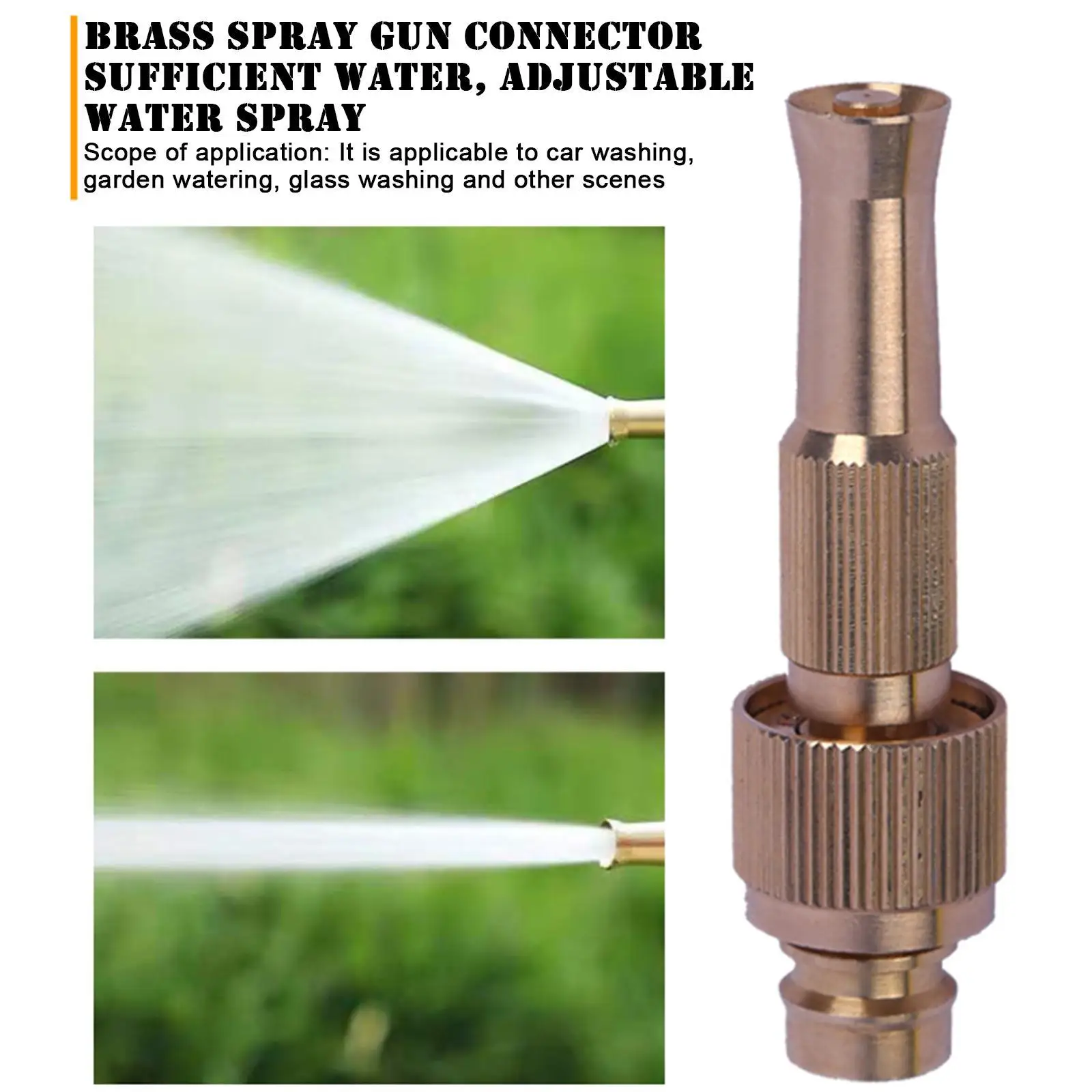 

One-piece Straight Nozzle Brass Nozzle Direct Nozzle Water Pipe Joint Sprinkler Car Wash High Pressure Pacifier