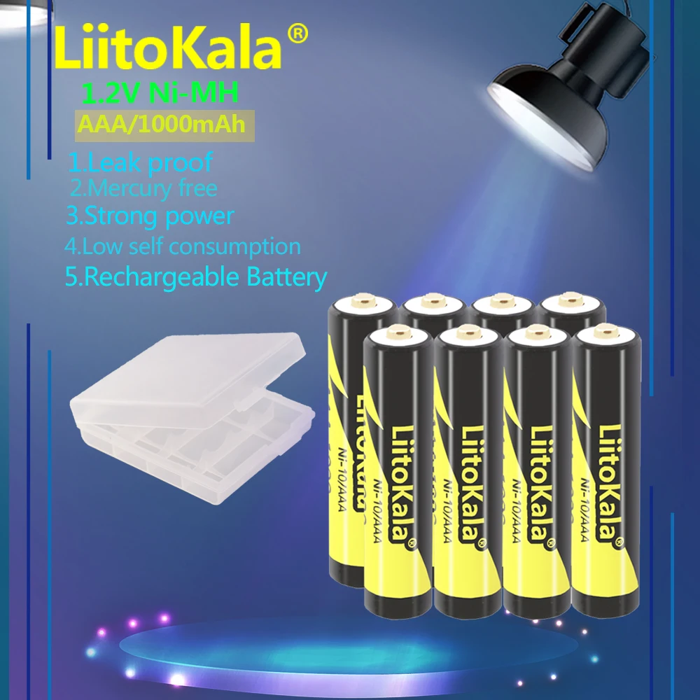 Seeking 8 Pack AAA Rechargeable Batteries, Ni-MH 1100mAh High Capacity...