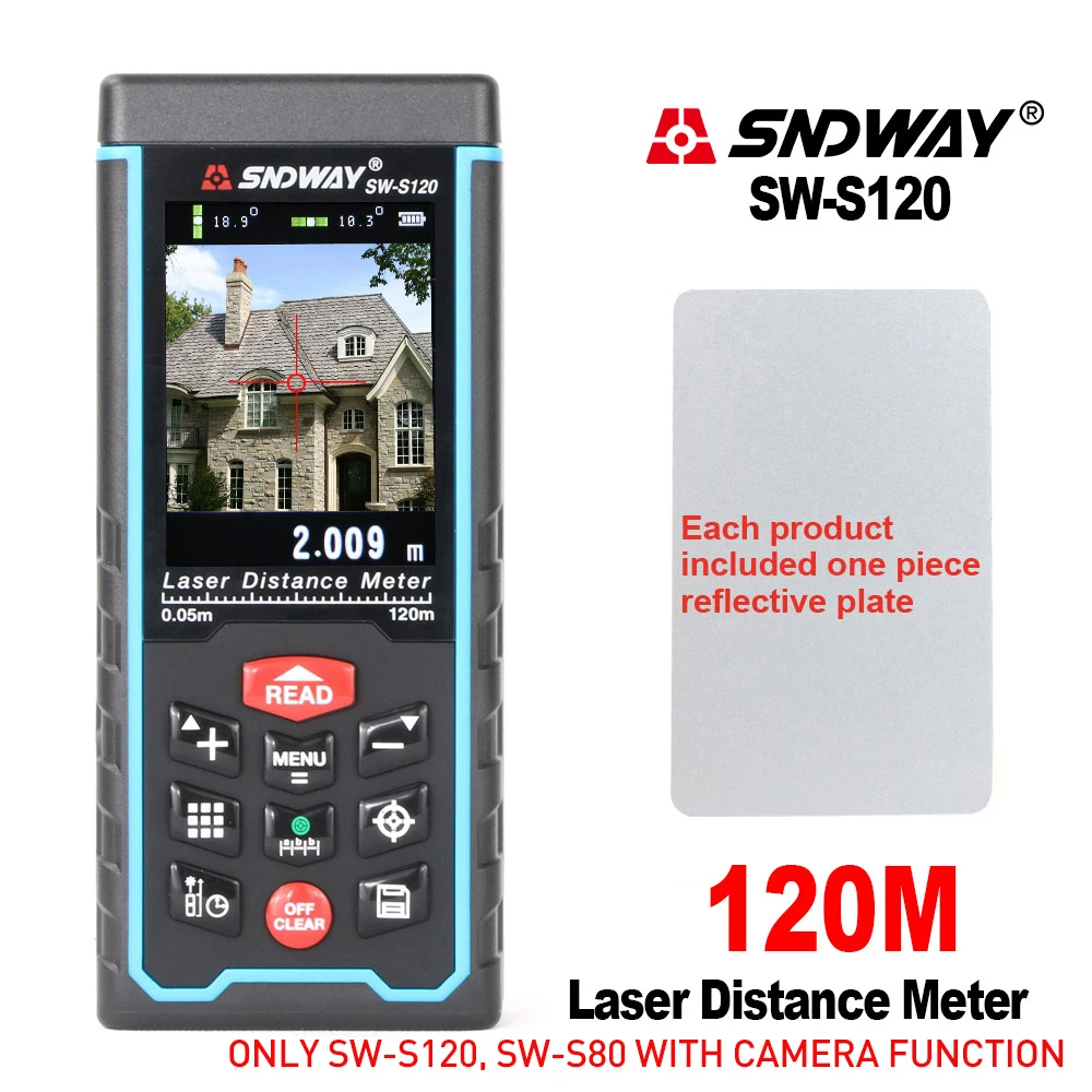 Дальномер цифровой лазерный SNDWAY 120 м SW-S120 | Инструменты